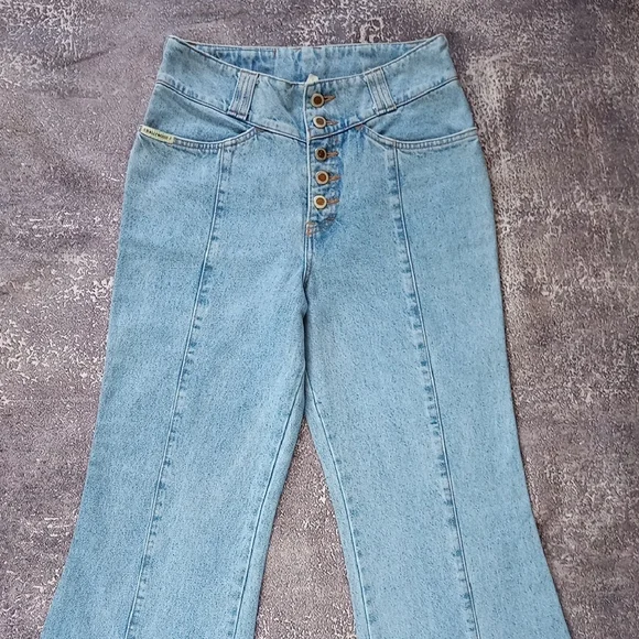 Vintage Hollywood Fared Dernim Jeans - Picture 9 of 10